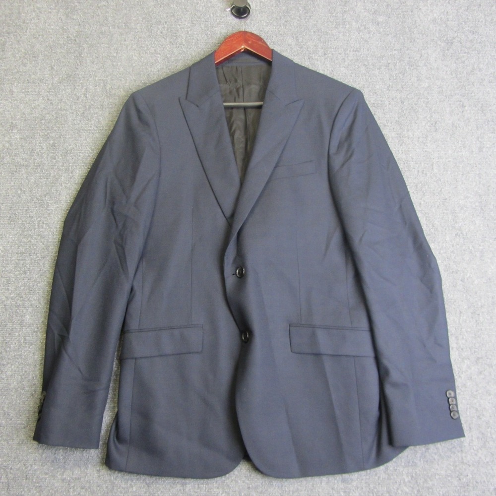 Theory Malcolm Suit Jacket Mens 40 Blue Wool Blazer 2 Button Sport Coat Office